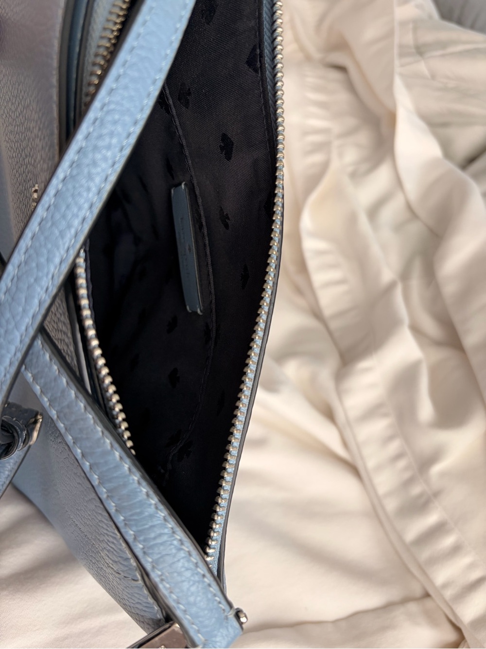 kate spade light blue pebbled leather crossbody - Picture 4 of 5
